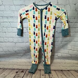 Emerson and Friends Bunny Pattern Bamboo Zippie